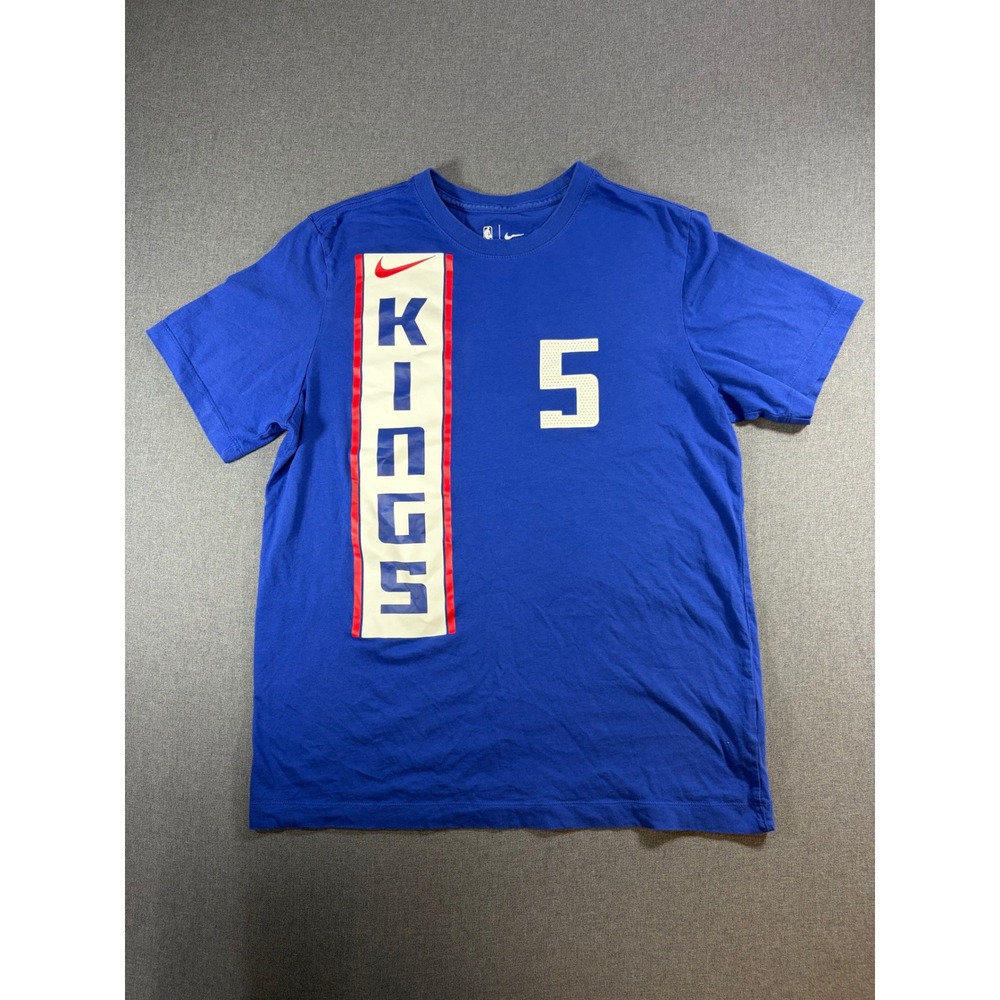 Nike Sacramento Kings De'Aaron Fox 5 NBA T-Shirt Mens Medium Blue Short Sleeve